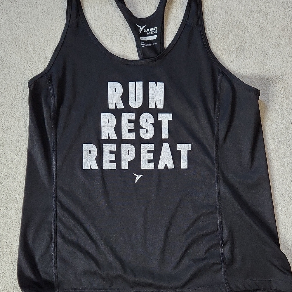 Go Dry Tank Top Black/White - Large